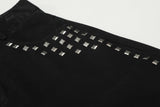 DAXUEN black oversized balloon pants with silver studs