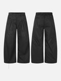 DAXUEN black barrel-cut wide-leg trousers