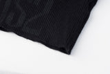 Black Cable Knit Sweater with Embroidery