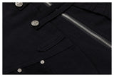 DAXUEN black cropped jacket with buckled straps
