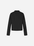 Black Cropped Military Design Jacket