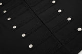Black Cropped Military Design Jacket