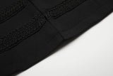Black Cropped Military Design Jacket