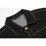 DAXUEN black denim jacket with gold detailing