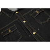 DAXUEN black denim jacket with gold detailing