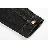 DAXUEN black denim jacket with gold detailing