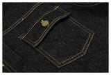 DAXUEN black denim jacket with gold detailing