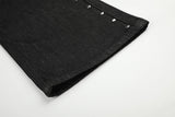 DAXUEN black wide-leg jeans with stud embellishments and star patches