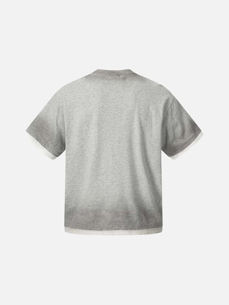DAXUEN Grey marl short-sleeved t-shirt with graphic print