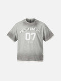 DAXUEN Grey marl short-sleeved t-shirt with graphic print