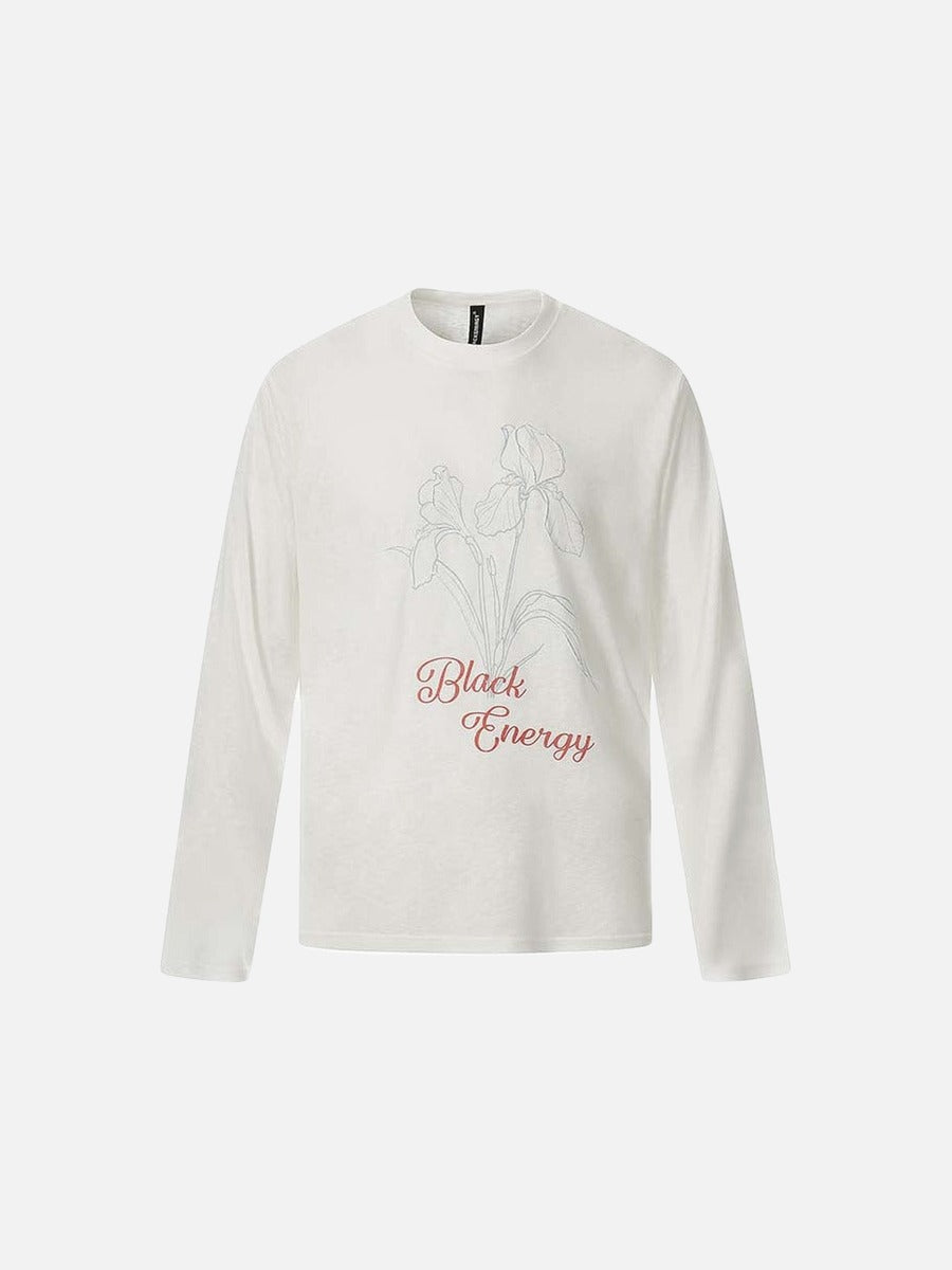 DAXUEN Black Energy Iris Long Sleeve T-Shirt