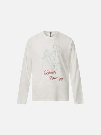 DAXUEN Black Energy Iris Long Sleeve T-Shirt