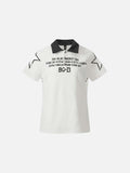 DAXUEN Short sleeve polo shirt with bold text and graphic
