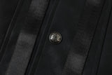 DAXUEN black faux leather jacket with embossed buttons