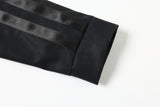 DAXUEN black faux leather jacket with embossed buttons