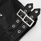 Black Faux Leather Motorcycle Jacket