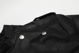 Black Faux Leather Motorcycle Jacket