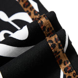 DAXUEN black leopard print wide-leg sweatpants