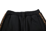 DAXUEN black leopard print wide-leg sweatpants