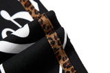 DAXUEN black leopard print wide-leg sweatpants