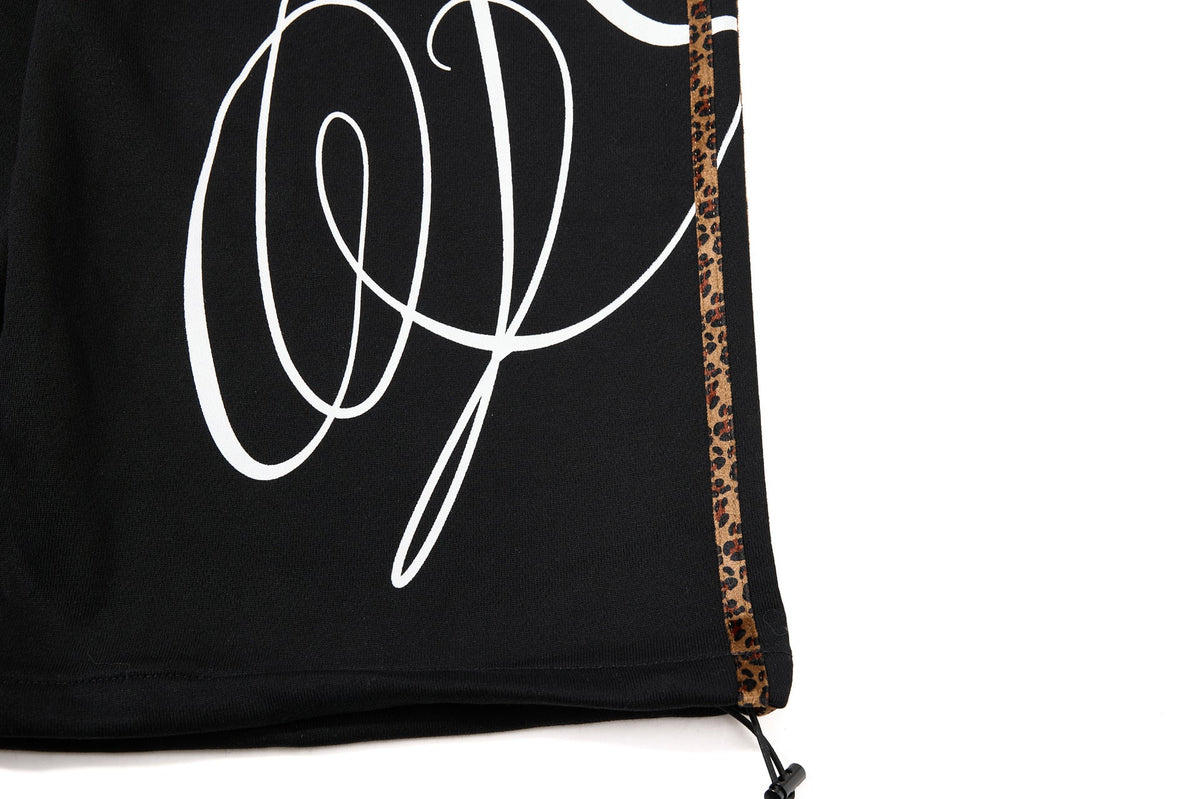 DAXUEN black leopard print wide-leg sweatpants