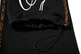 DAXUEN black leopard print wide-leg sweatpants