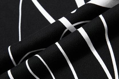 DAXUEN black leopard print wide-leg sweatpants