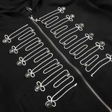 Black Full-Zip Aesthetic Hoodie