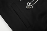 DAXUEN black military aesthetic full-zip hoodie