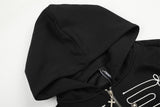 DAXUEN black military aesthetic full-zip hoodie
