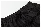 DAXUEN black tiered polka dot mini skirt