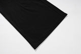 DAXUEN black wide-leg cargo pants with drawstring