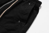 DAXUEN black wide-leg cargo pants with drawstring