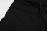 DAXUEN black wide-leg cargo pants with drawstring