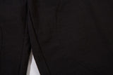 DAXUEN black wide-leg track pants with dark grey curved panels