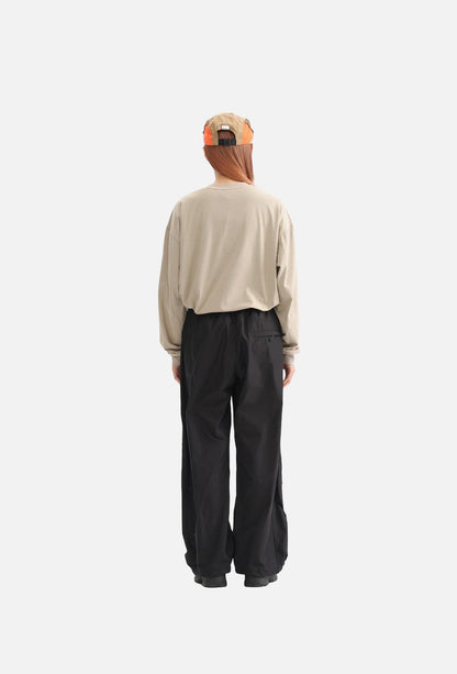 Bold Emblem Wide-Leg Trousers