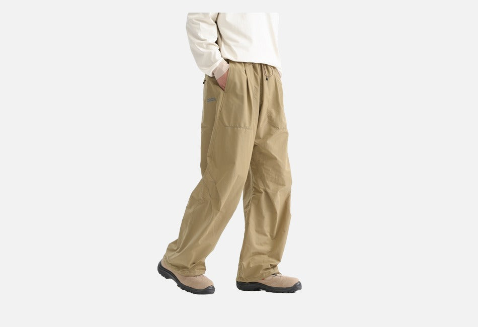 Bold Emblem Wide-Leg Trousers