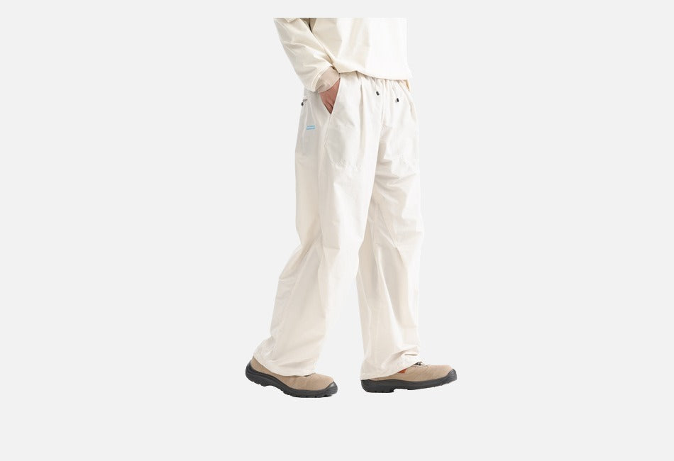 Bold Emblem Wide-Leg Trousers