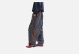 Muted Purple Color-Blocked Wide-Leg Track Pants