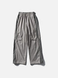 Muted Purple Color-Blocked Wide-Leg Track Pants