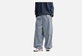 Muted Purple Color-Blocked Wide-Leg Track Pants