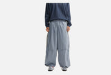 Muted Purple Color-Blocked Wide-Leg Track Pants
