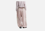 Muted Purple Color-Blocked Wide-Leg Track Pants
