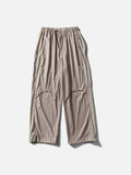 Muted Purple Color-Blocked Wide-Leg Track Pants