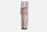 Muted Purple Color-Blocked Wide-Leg Track Pants