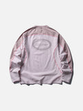Color-Blocked Long Sleeve Crew Neck Top