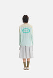 Color-Blocked Long Sleeve Crew Neck Top