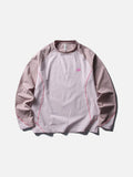 Color-Blocked Long Sleeve Crew Neck Top