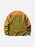 Color-Blocked Long Sleeve Crew Neck Top