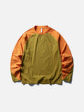 Color-Blocked Long Sleeve Crew Neck Top